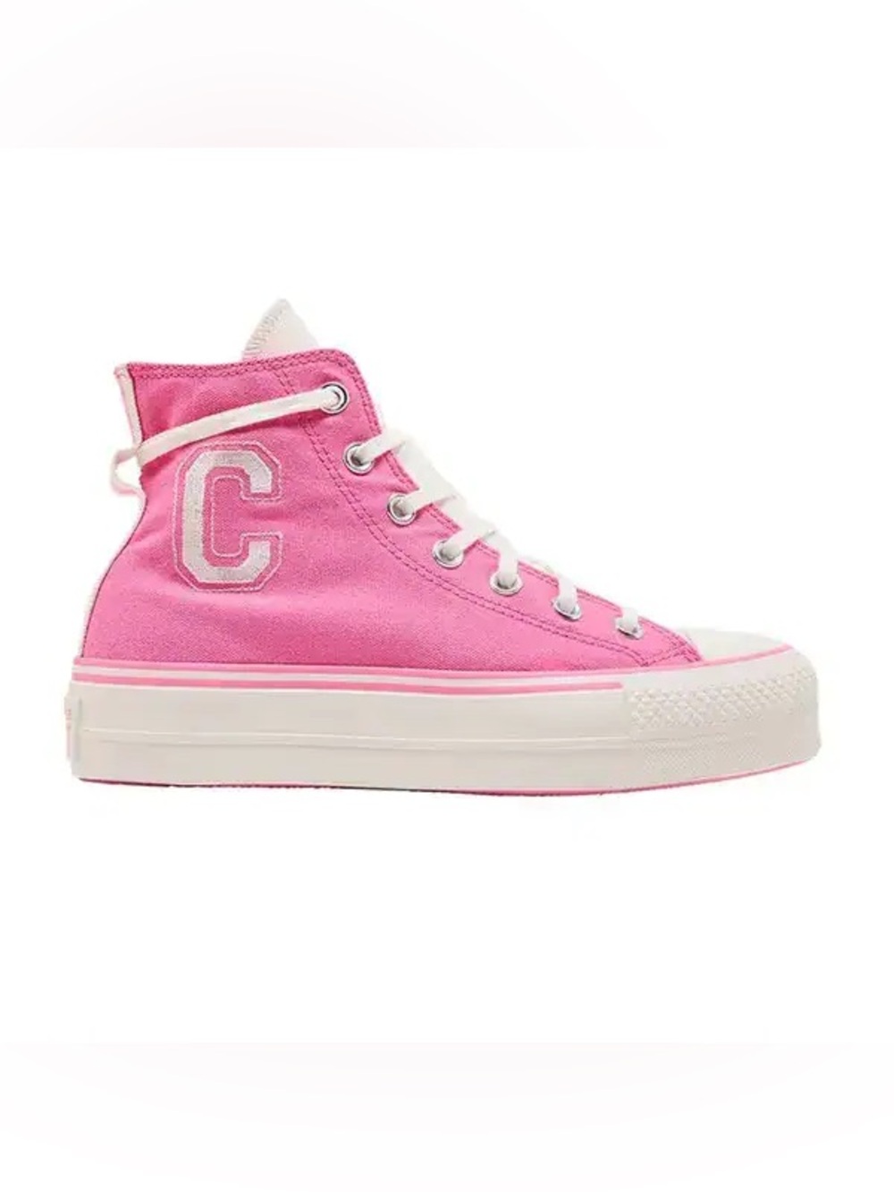 Converse Chuck Taylor All Star Lift Platform Retro Varsity High Top Pink 6.5